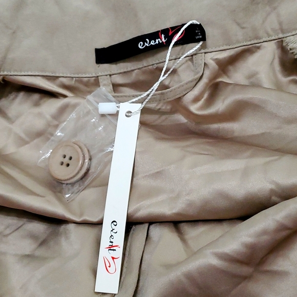 EVENT Double Breasted Belted Trench Coat, Size Small, NWT - Picture 5 of 10